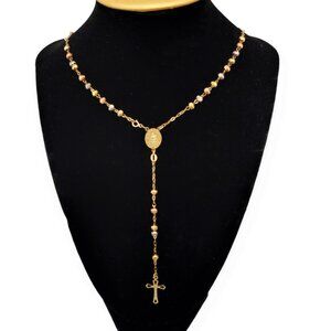 14k Ladies Yellow gold Tri-tone Rosary